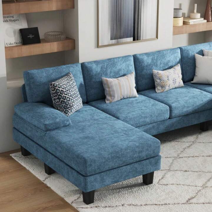 MILO 110" SECTIONAL - BLUE
