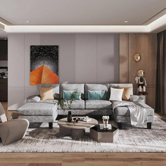 MILO 110" SECTIONAL - GRAY