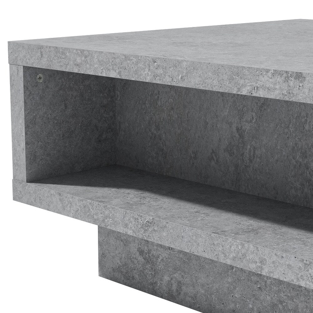 CARMELO COFFEE TABLE W/ STORAGE - CONCRETE GRAY
