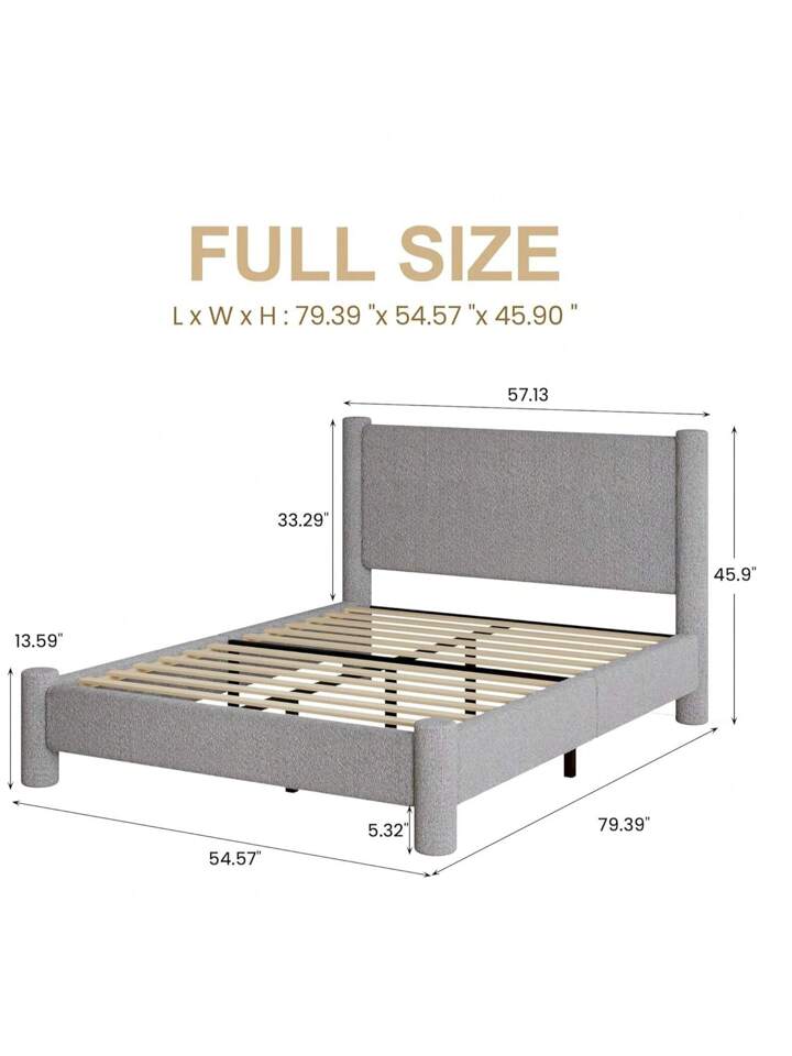 HAVEN PLATFORM BED FRAME - GRAY