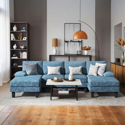 MILO 110" SECTIONAL - BLUE