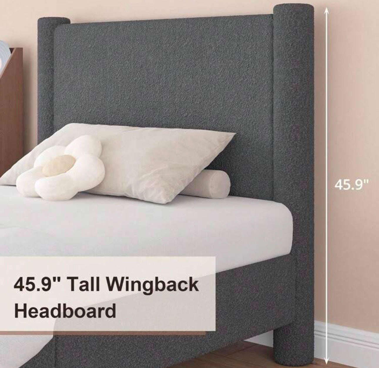 HAVEN PLATFORM BED FRAME - DARK GRAY