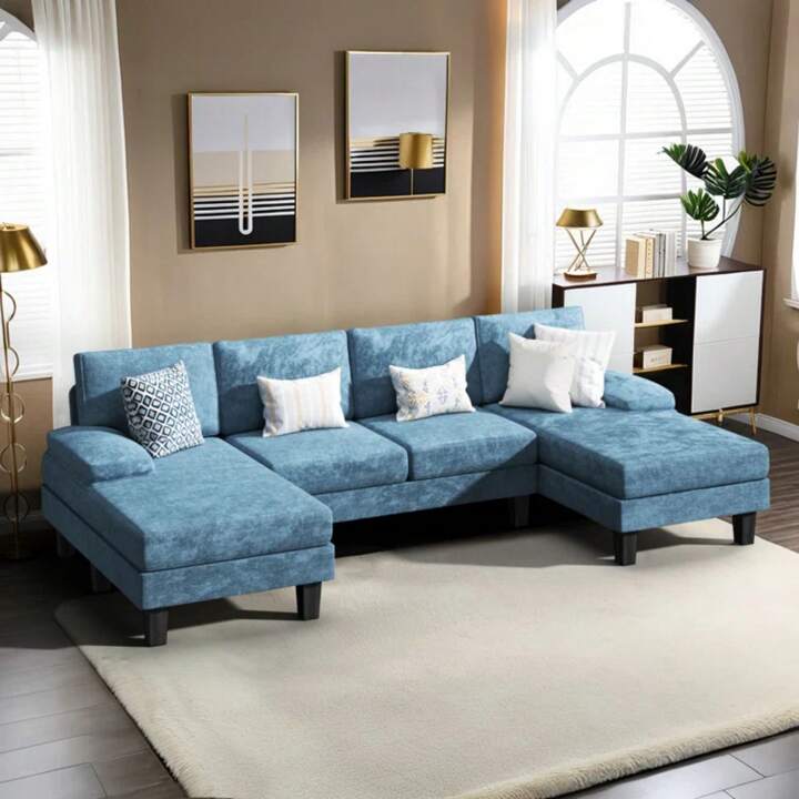 MILO 110" SECTIONAL - BLUE