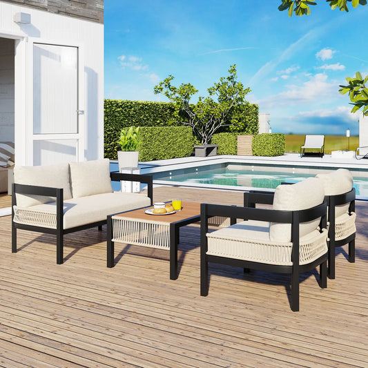 PLAYA 4-PIECE OUTDOOR LOUNGE SET