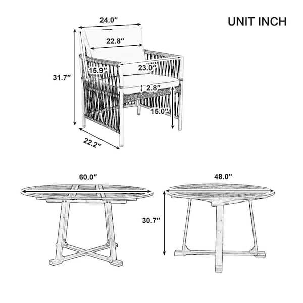 AVILA 5-PIECE OUTDOOR DINING SET