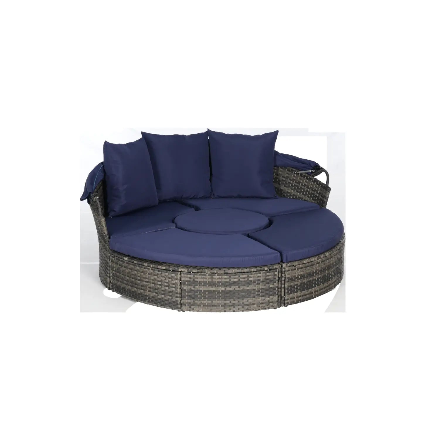 CATALINA OUTDOOR DAY BED - GRAY / NAVY