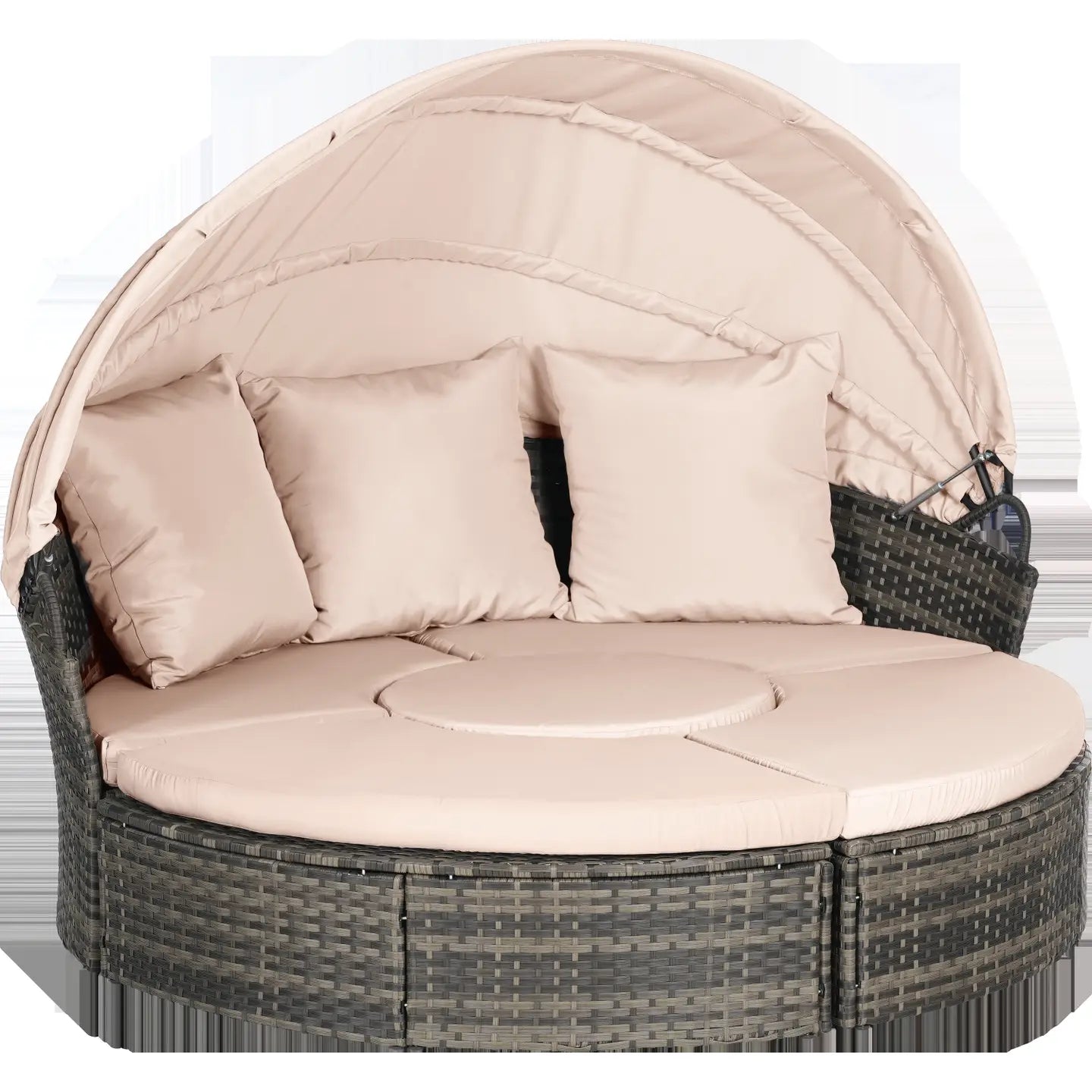 CATALINA OUTDOOR DAY BED - GRAY / BEIGE
