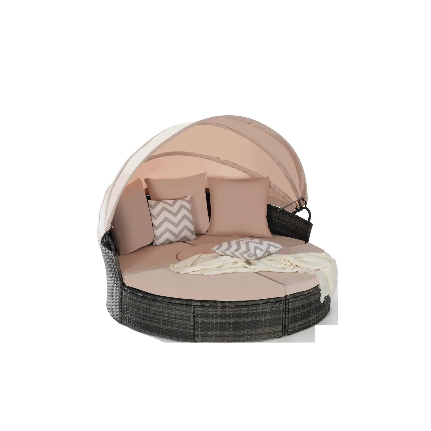 CATALINA OUTDOOR DAY BED - GRAY / BEIGE