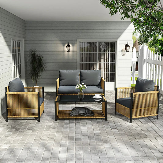 SERONA 4-PIECE OUTDOOR LOUNGE SET