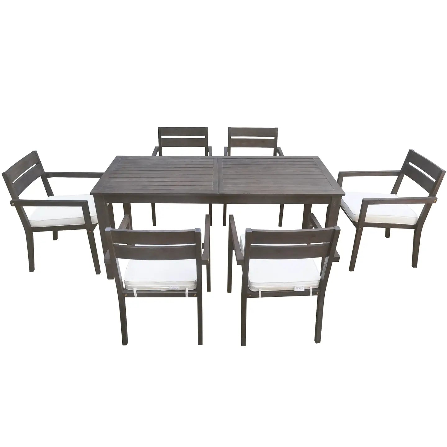 ISALYN 7-PIECE OUTDOOR DINING SET - GRAY