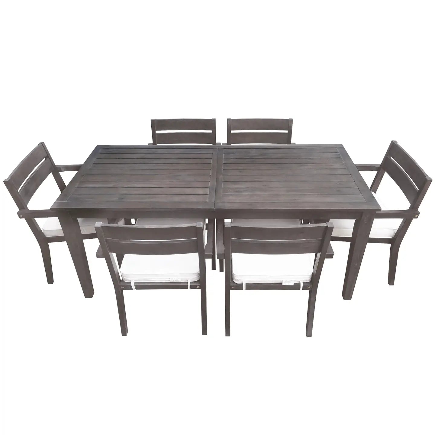 ISALYN 7-PIECE OUTDOOR DINING SET - GRAY
