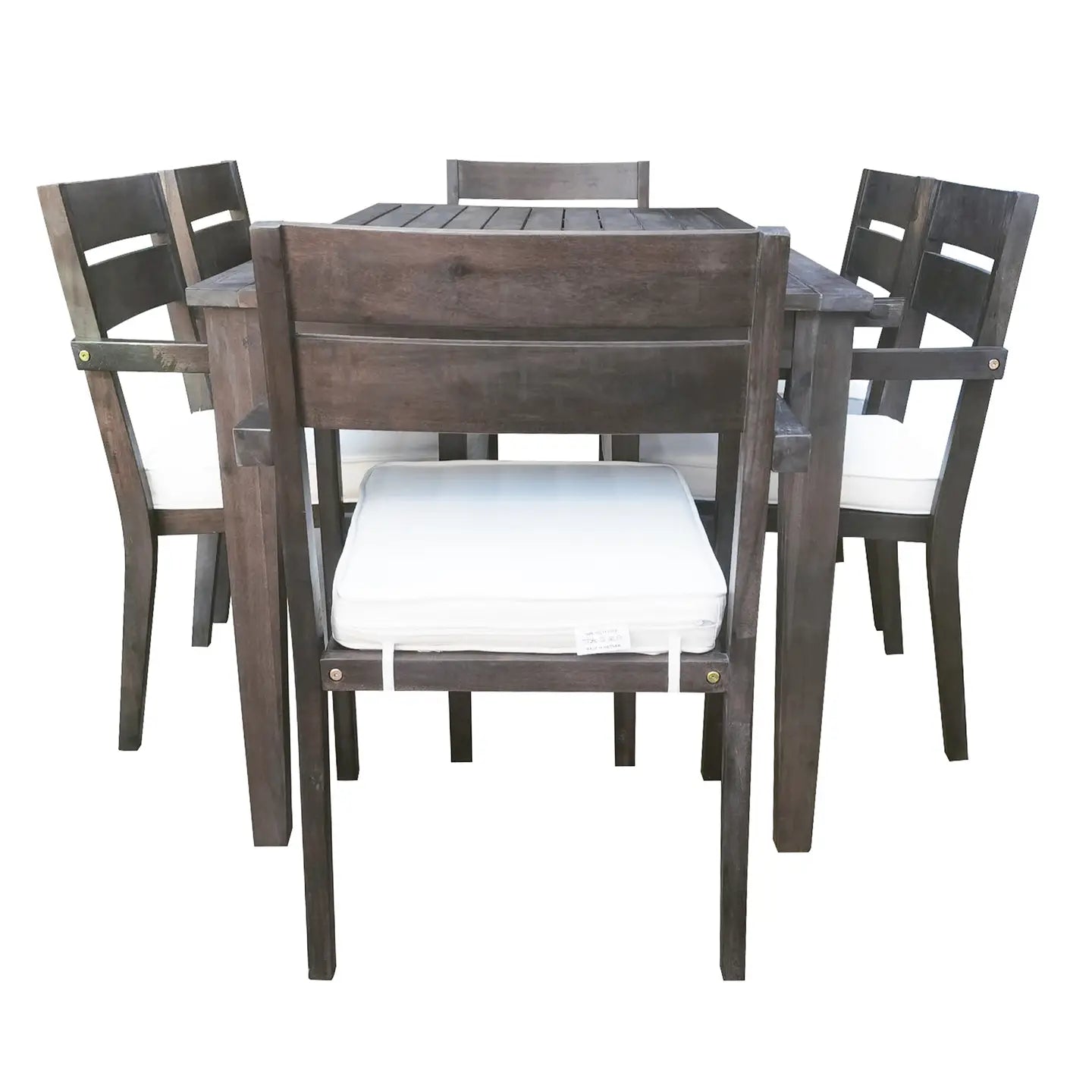 ISALYN 7-PIECE OUTDOOR DINING SET - GRAY
