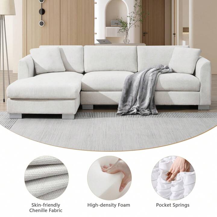 LAYLA 96" SECTIONAL - BEIGE