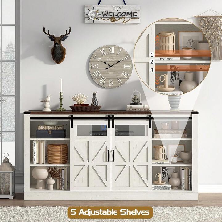 SHEFFIELD 66” MEDIA CONSOLE - WHITE