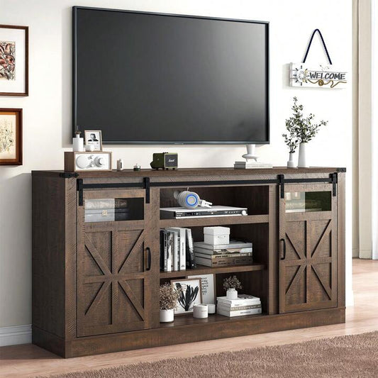 SHEFFIELD 66” MEDIA CONSOLE - BROWN