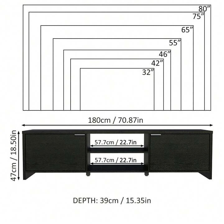 WALDEN 70” MEDIA CONSOLE - BLACK