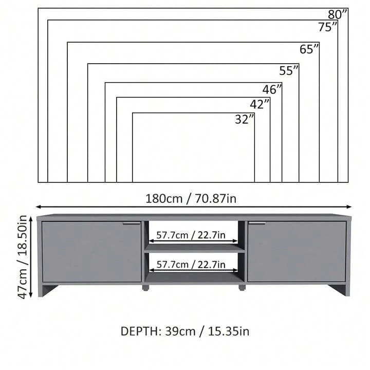 WALDEN 70” MEDIA CONSOLE - GRAY