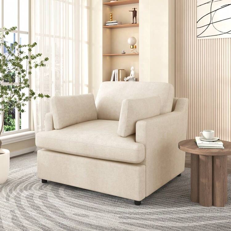 HAWTHORNE OVERSIZED LOUNGE CHAIR - IVORY