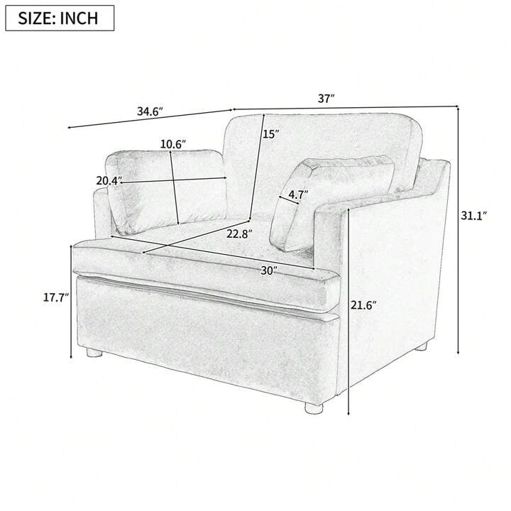 HAWTHORNE OVERSIZED LOUNGE CHAIR - IVORY
