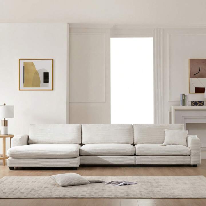 MERA 134" SECTIONAL - BEIGE