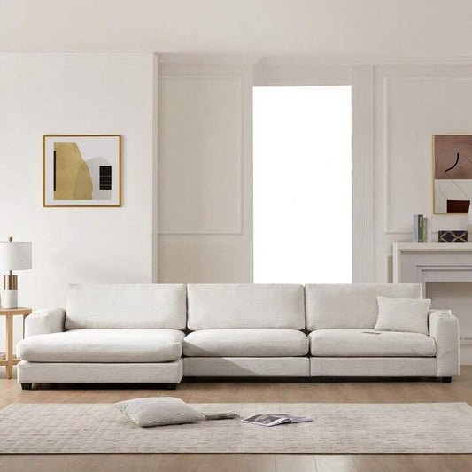 MERA 134" SECTIONAL - BEIGE