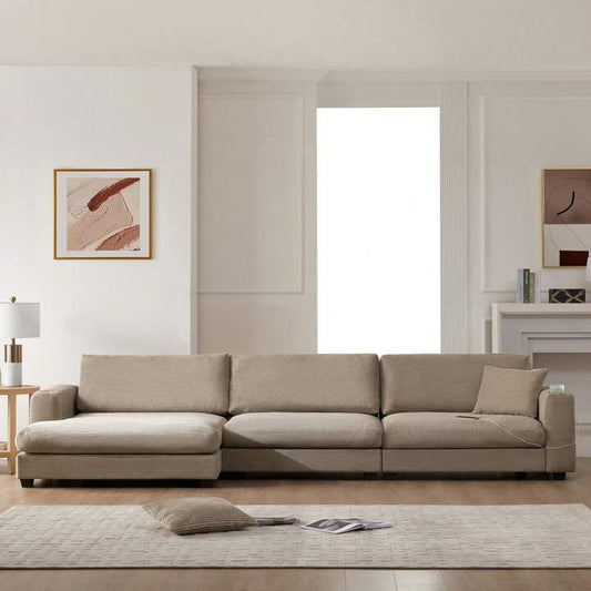 MERA 134" SECTIONAL - KHAKI