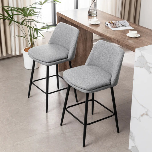 HADLEY COUNTER STOOLS - GRAY (SET OF 2)