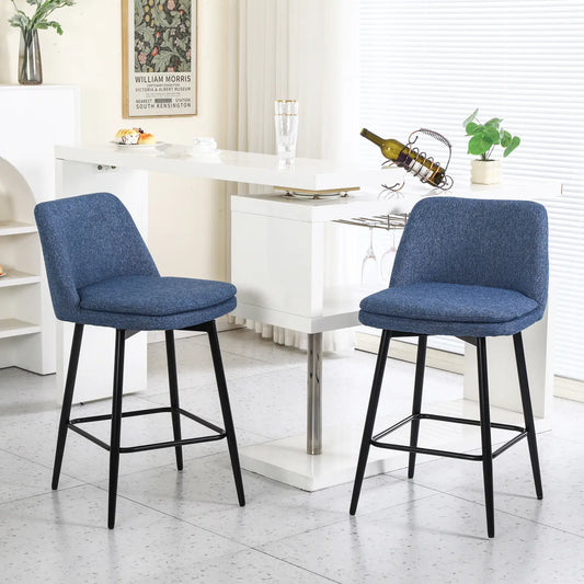 HADLEY COUNTER STOOLS - BLUE (SET OF 2)