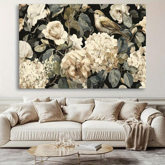 AUTUMN BIRD CANVAS WALL ART