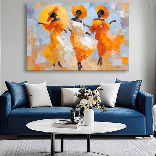 GIRL DANCING CANVAS WALL ART