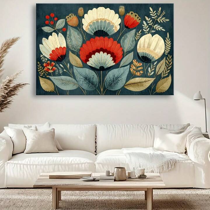 DECORATIVE PETAL CANVAS WALL ART