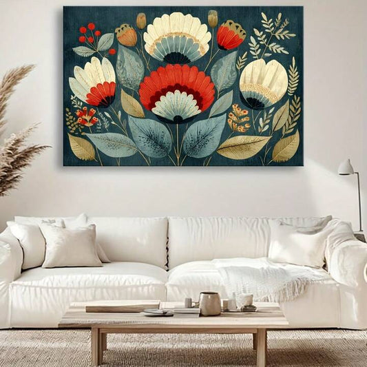 DECORATIVE PETAL CANVAS WALL ART